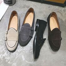 2021 Fall Casual Lego Shoes Tide Men Frosted Leather Shoes Legue-bean Shoes Hair Stylist Fashion Pointed Leather Shoes Man