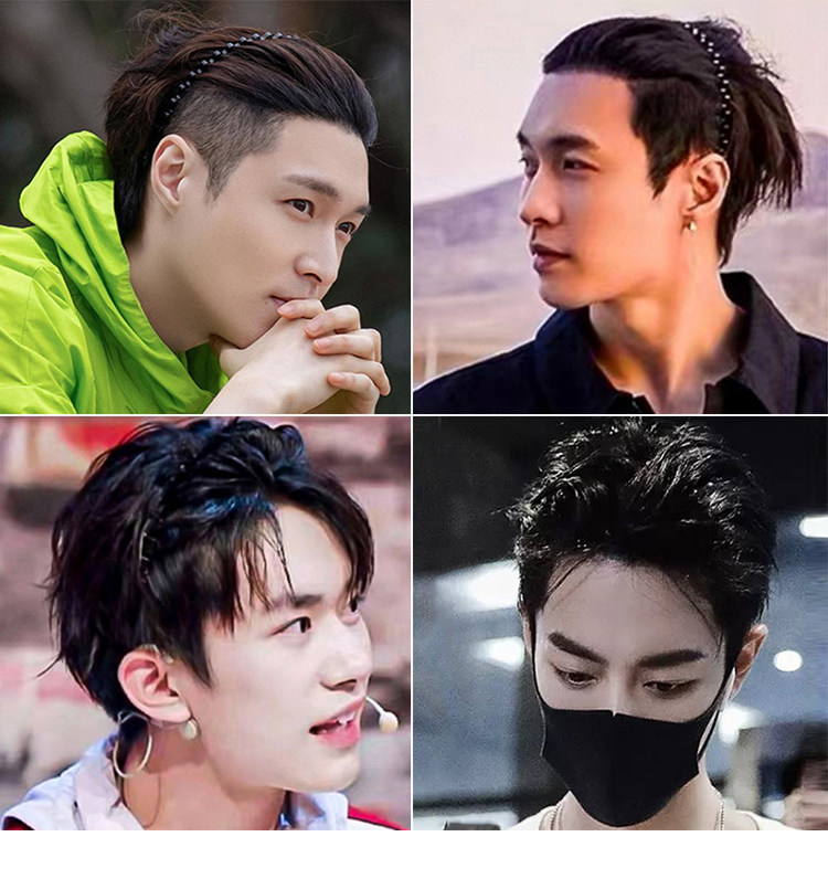 简约男士发箍洗脸运动隐形头箍不勒头束发发捆女防滑压发发卡头饰