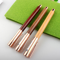 Retro sandalwood fountain pen for students special gift wooden pen can replace ink sac calligraphy hard pen practice pen