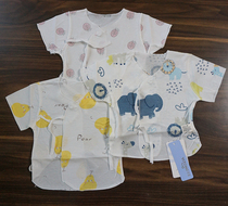 2021 summer newborn short sleeve shirt monk clothing cotton 50 thin one pack two pieces wash