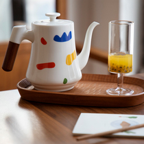 Sanzhai home original Japanese handmade household simple ceramic tea brewing pot kung fu teapot health pot cool kettle