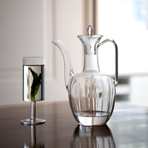 Sanzhai home glass kettle ins Wind high transparent Song Feng glass pot cold kettle milk bottle summer cold drinking pot