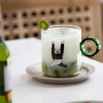 Sanjia home heat-resistant high-temperature and anti-hot breakfast milk oatmeal afternoon tea beverage milk tea coffee glass cup