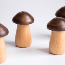 Three homes Japanese style solid wood creative cute mushroom toothpick tube toothpick box restaurant household toothpick jar toothpick bucket