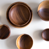 Miyake home tableware Acacia wood rice bowl Soup bowl Salad bowl Japanese bowl Solid wood handmade whole wood bowl gift