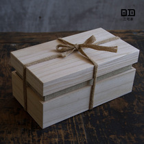Miyake family simple gift box Tung wood gift box Pure solid wood gift box Fashion creative simple gift box