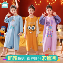 Baby Pajamas Spring Autumn Girls Large Princess Girls Pajamas Autumn One-piece Pure Cotton 2022 New