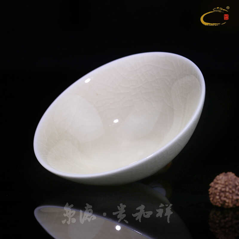 Beijing DE and auspicious start puer tea cups of jingdezhen ceramic sample tea cup single glass bowl kung fu tea service master