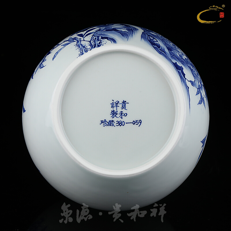 Jing DE and auspicious caddy fixings jingdezhen pure manual storage POTS limited collection wealth longevity and good canister