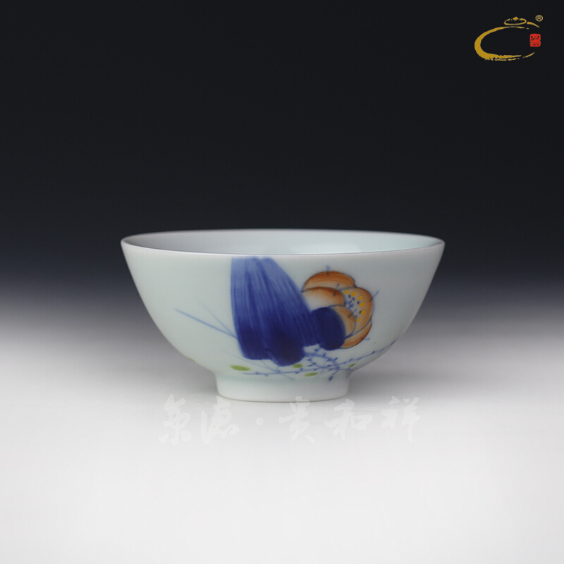 Jing DE and auspicious hand - made high temperature ceramic cup individual sample tea cup of jingdezhen private cup cup special master CPU