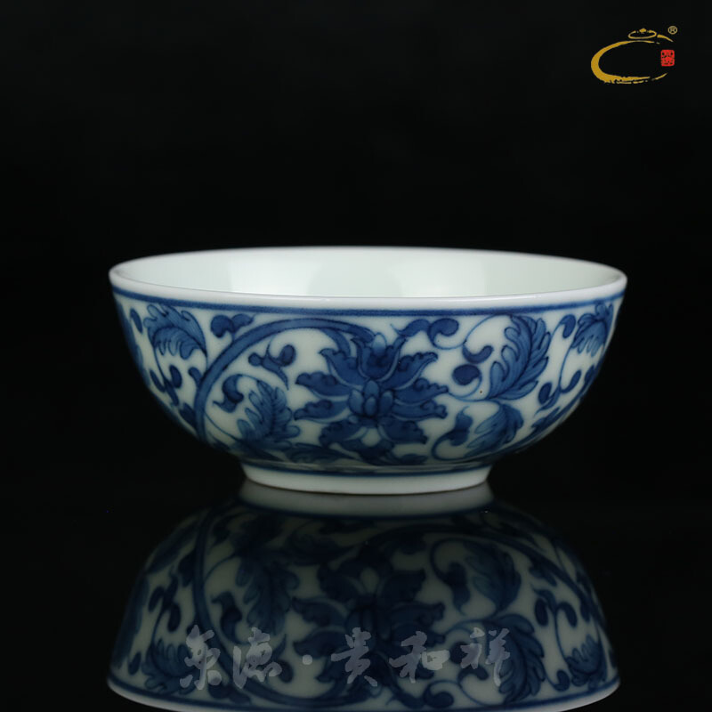 And auspicious jing DE up with jingdezhen ceramic cups kung fu tea set sample tea cup, cup master cup manual single CPU