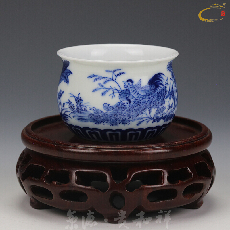 Jing DE and auspicious jingdezhen manual hand - made ceramic cup sample tea cup cup tea master private special tea cups