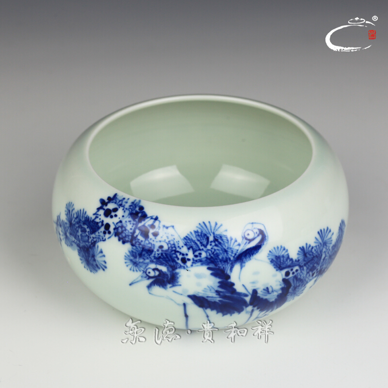 And auspicious jingdezhen ceramics by hand wash to kung fu tea tea accessories jing DE treasure tea place adorn article