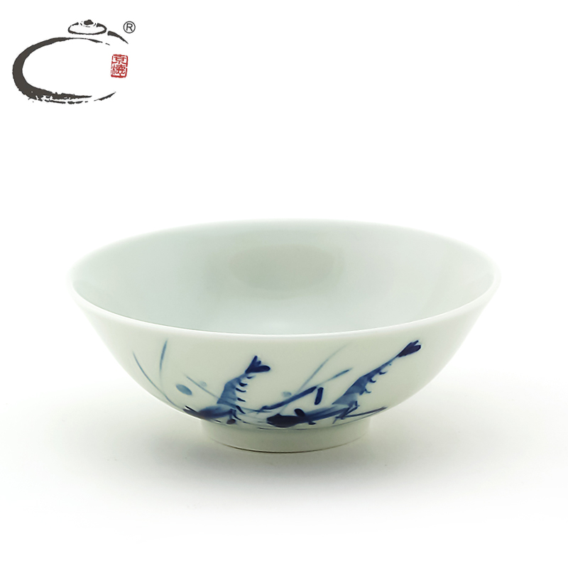 And auspicious hand - made porcelain cup sample tea cup jingdezhen blue And white porcelain ceramic tea set tea cup delicate koubei