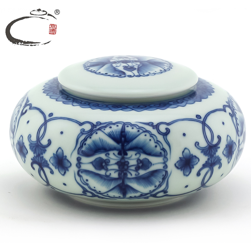 And auspicious jingdezhen ceramic hand - made caddy fixings small mini POTS sealed as cans with the tea gift box packing