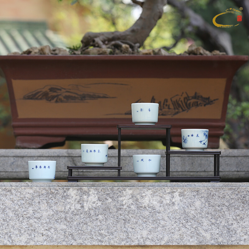 Beijing auspicious jingdezhen ceramics by hand with DE and individual cup sample tea cup private cup tea master cup for cup