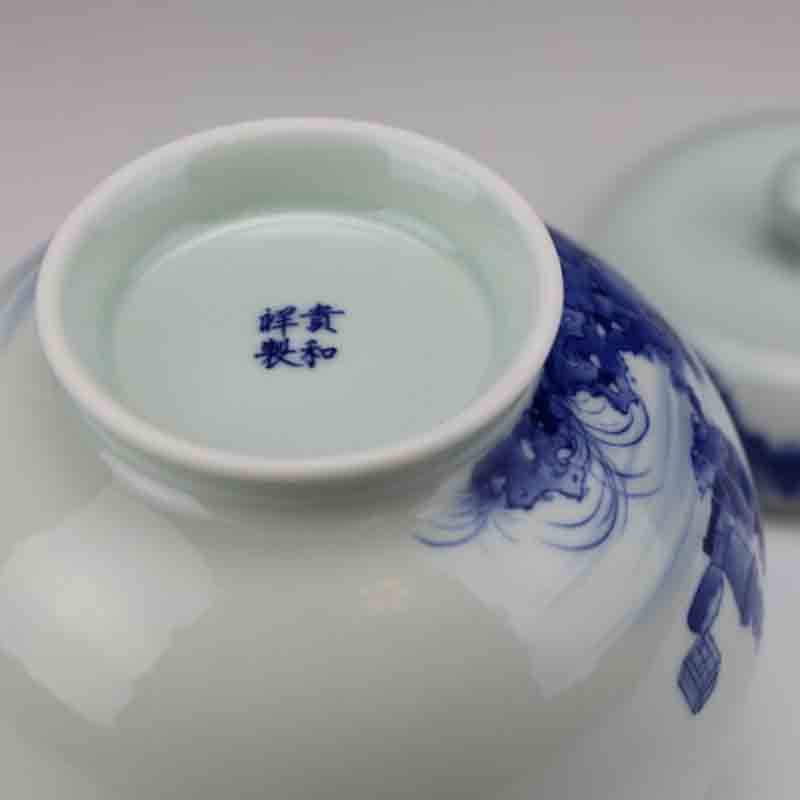 Jingdezhen blue and white SongJun chess nameplates and auspicious graph caddy fixings master hand - made ceramic POTS of tea packaging