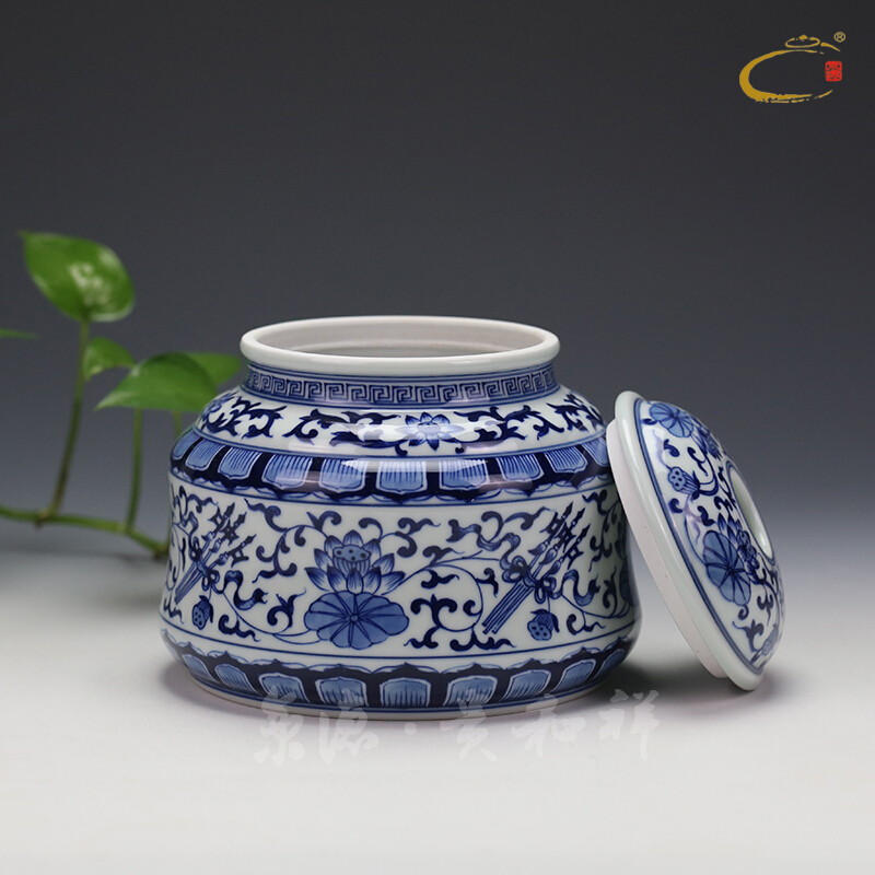 Beijing DE and auspicious POTS jingdezhen ceramics by hand to wake POTS are scattered receives scattered caddy fixings tea pot gift box