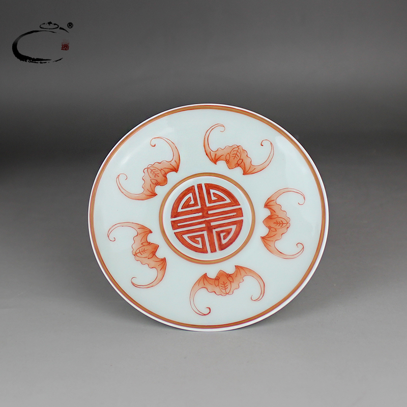 And auspicious antique teacup with jingdezhen hand - made ceramic cup group kung fu tea sample tea cup saucer masters cup