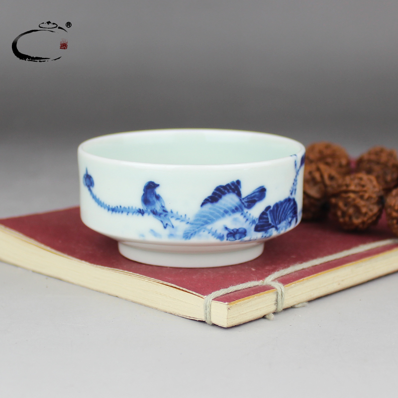 And auspicious checking porcelain cup the qing fang kung fu tea set of jingdezhen tea cup, bowl sample tea cup masters cup