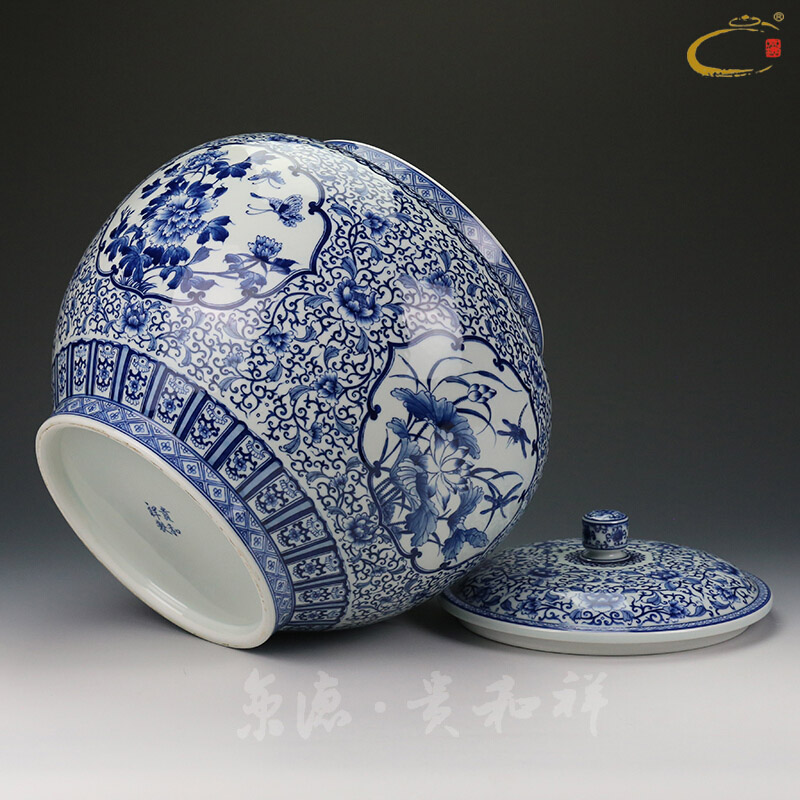 Jing DE and auspicious jingdezhen ceramics by hand and POTS are scattered receives stock POTS seven loaves pu - erh tea POTS
