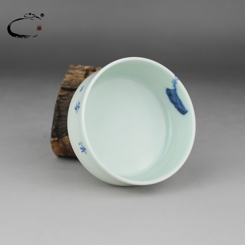 And auspicious checking porcelain cup the qing fang kung fu tea set of jingdezhen tea cup, bowl sample tea cup masters cup