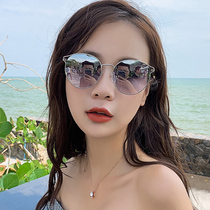 gm2019 new sunglasses female Korean version of tide ins round face Net Red Women anti ultraviolet fashion sun glasses retro tide