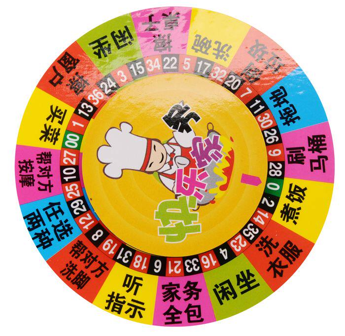 电动家务转盘快乐趣味转盘劳动分工玩具快乐家务家庭用品