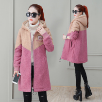 Hong Kong 2021 fall winter ladies new lamb velvet vests long plus velvet padded warm coat coat