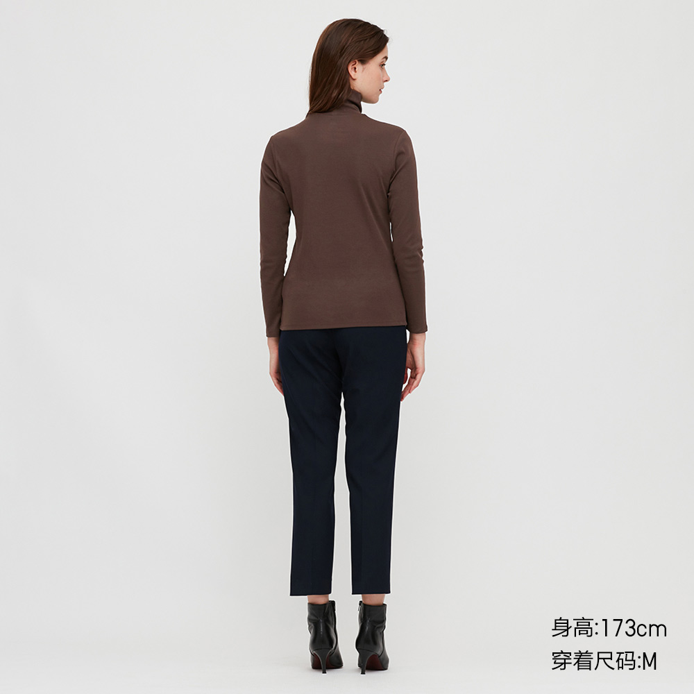 uniqlo women's stretch cotton two-lapel t-shirt (long sleeve) 428311 uniqlo