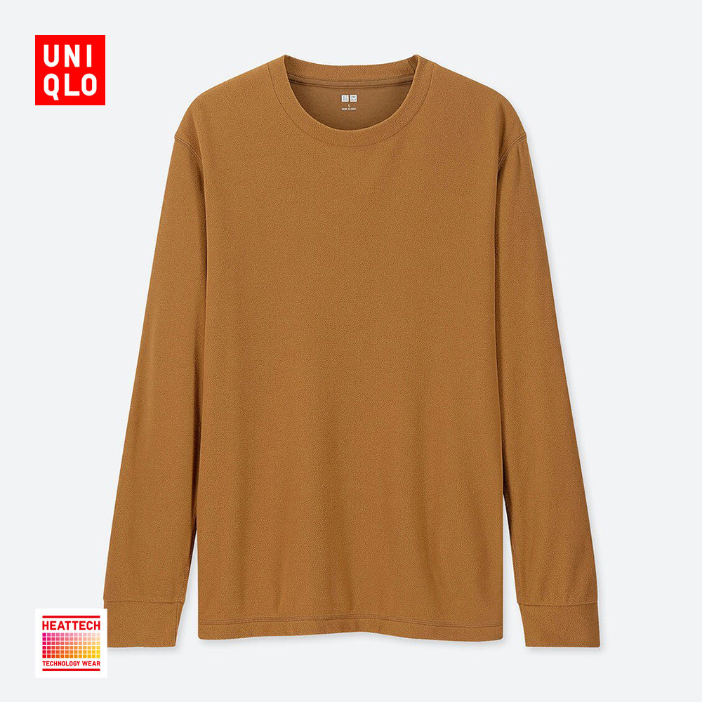 限尺码:uniqlo 优衣库 男士摇粒绒圆领t恤