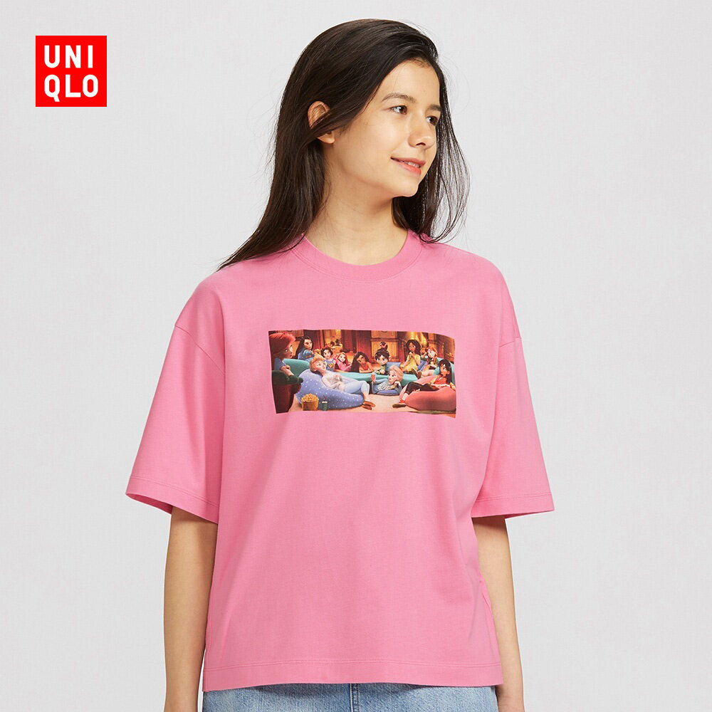 优衣库430220女士princessvillains印花t恤