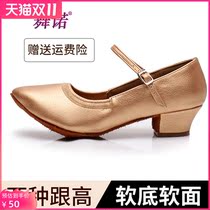 Dance No Latin dance shoes Children girl dance shoes womens modern dance low Dance dance practice Waltz dance dance shoes