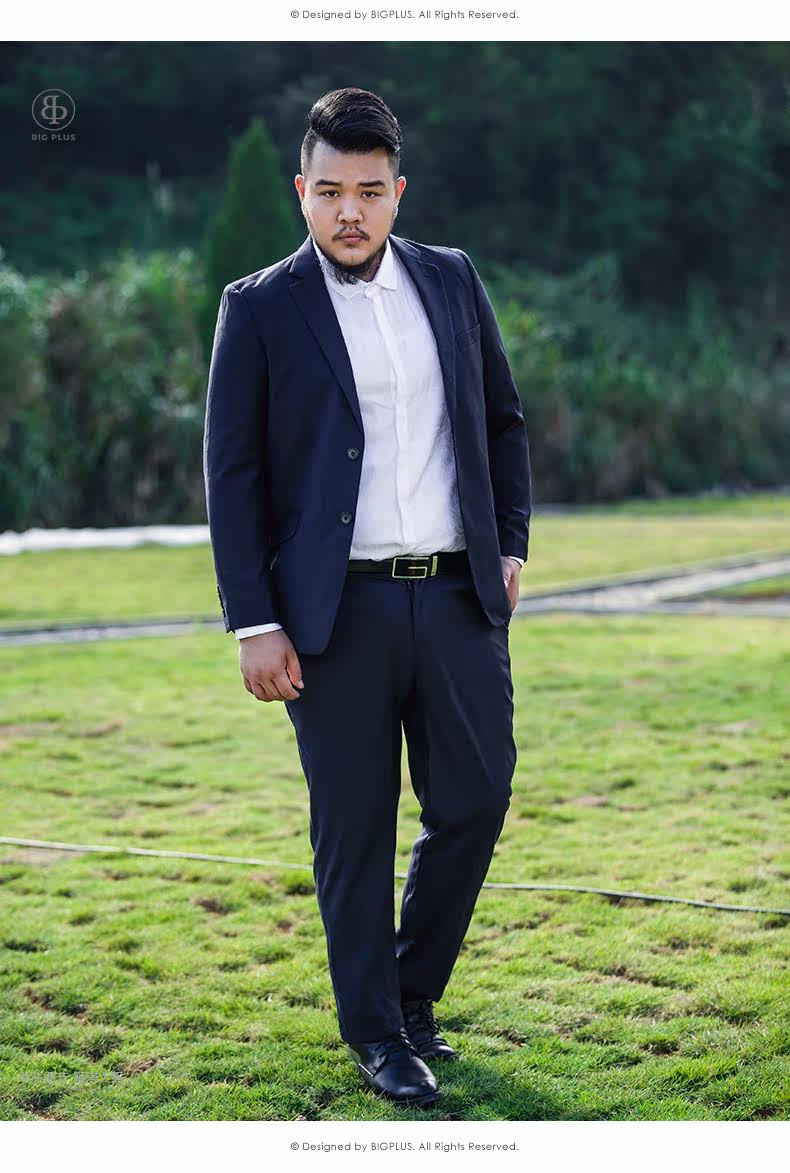 加肥加大西服外套男韩版休闲大码上衣男士胖子小西装薄款男职业装