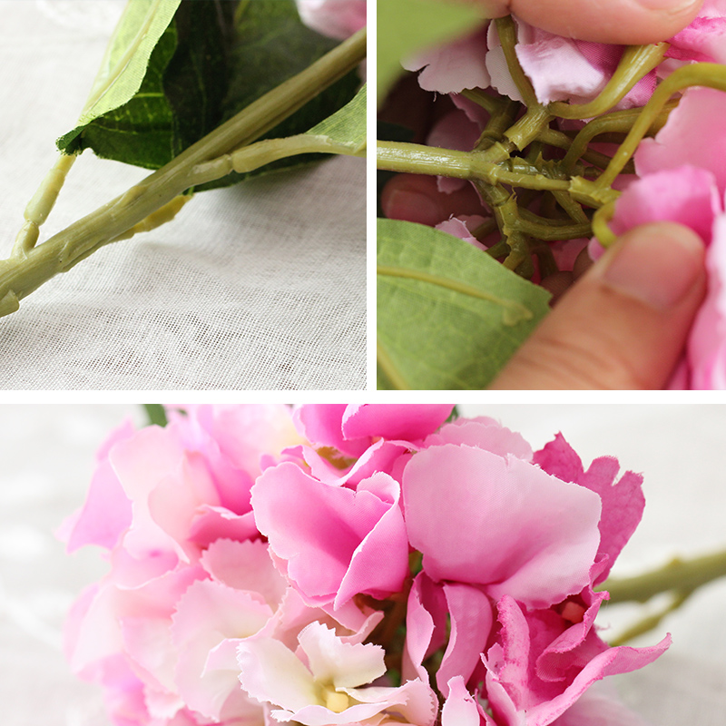 绣球花花瓶插花花束 客厅仿真花假花绢花家居餐桌装饰花摆放花艺产品展示图5