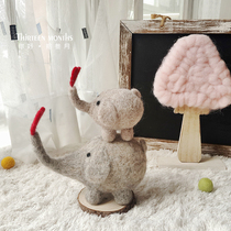 Love elephant handmade wool felt small animal home decoration ornaments zakka foreign trade export gift