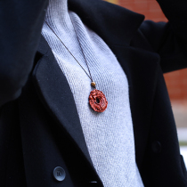 Fish culture dragon India small leaf purple sandalwood pendant dragon fish hanging decoration red wood sandalwood caravan pendant sandalwood man handlebar piece 0029