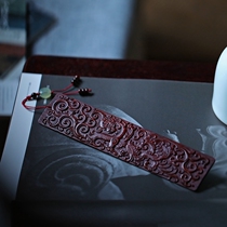 Dragon Phoenix Indian Small Leaf Purple Sandalwood Bookmark Wooden Retro China Wind Women Red Wooden Lettering Custom Gift 0720