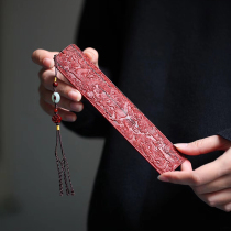 Ronten Four Seas India Little Leaf Purple Sandalwood Bookmark China Wind Red Wood Retro Style Gift Giving Girlfriend Custom 0231