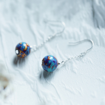 Veyi Earrings Earrings Earrings Big Lacquer Pearl Ethnic Wind Sandalwood Earrings Adorned With Handmade Girlfriend Birthday Gift 0844