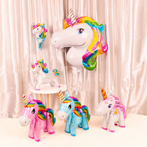 Baby Full Moon 100 Days Arrangement Childrens Birthday Party Decorations Creative Standing Little Macatons Unicorn Balloon