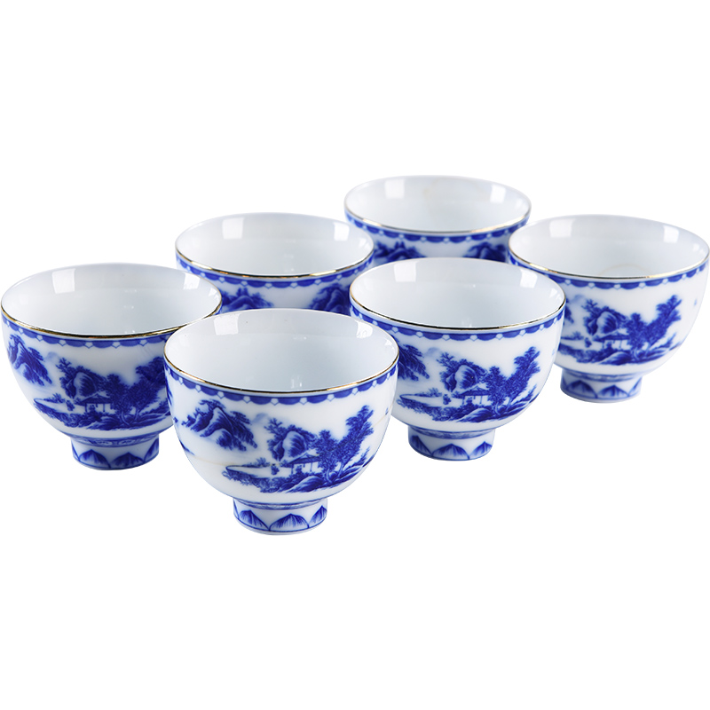 Porcelain god contracted dehua white Porcelain cup sample tea cup kung fu suit with black pottery cups tea ceramic masters cup