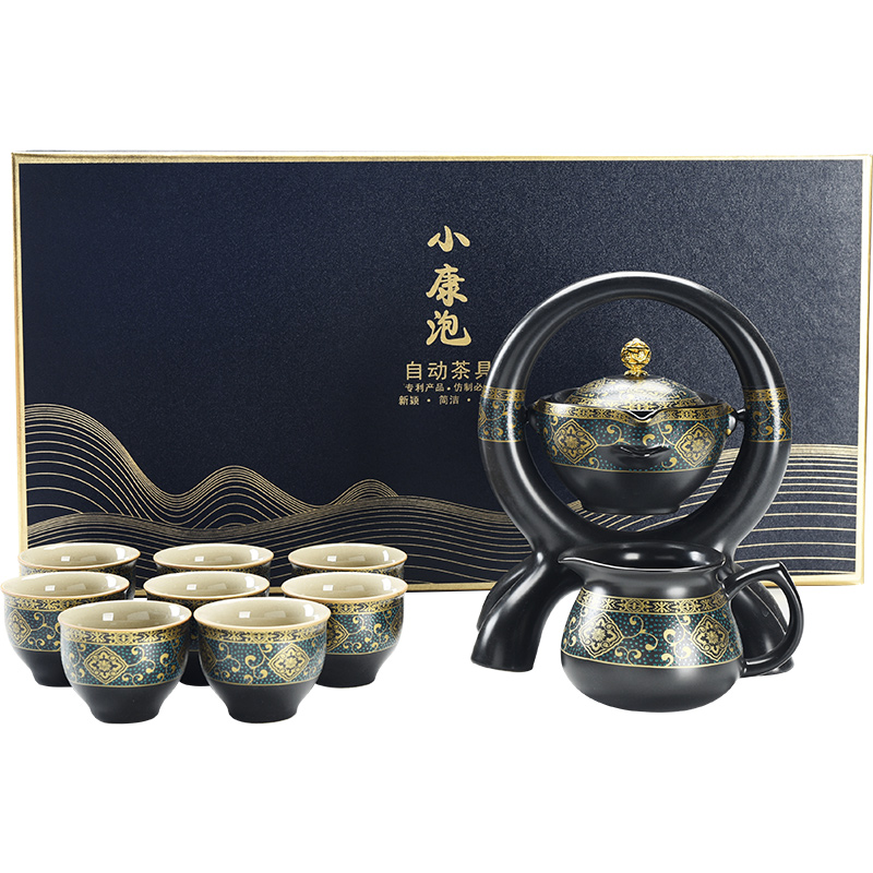 Household porcelain god kung fu tea set lazy people against the hot new type automatic office tea teapot teacup restoring ancient ways