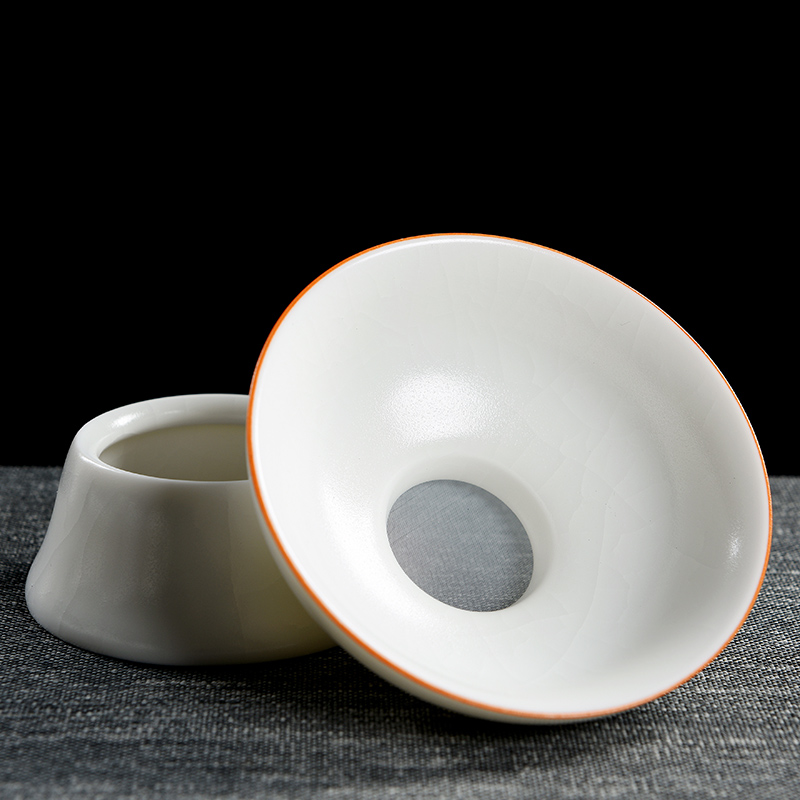 Modern household white porcelain god your up filter accessories zen kung fu tea tea tea filter ceramic network breakdown)