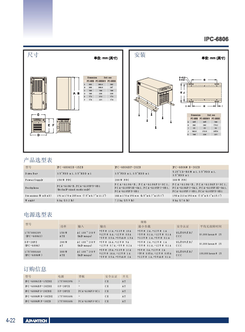 研华壁挂式工控机IPC-6806/PCA-6012G2（D525）6槽集成凌动CPU 研华,壁挂式工控机,IPC-6806