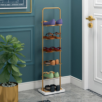 Shoe rack Simple household space-saving door simple modern assembly Wrought iron multi-layer dustproof economical small shoe cabinet