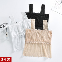 Summer lace merry-back harnesses vest female outside wearing anti-walking light beating bottom wrapped in breast-chested underwear thin inner lap jacket