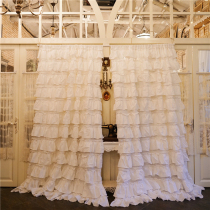 laceshabby the new original custom white cotton lotus leaf side 100 plexe cake edge shading window curtain
