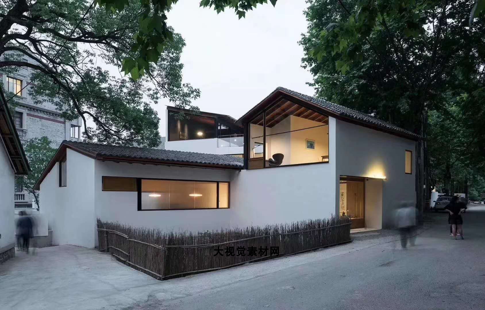 gzms01经典民宿设计室内外观建筑设计禅意中式现代工业风格214套