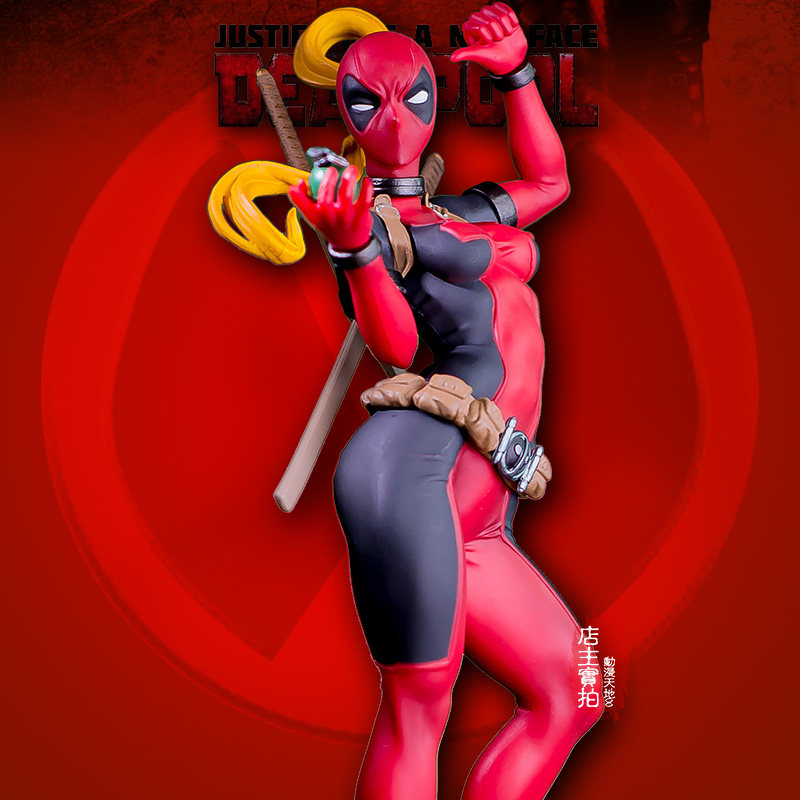 女死侍 deadpool x战警 死侍小姐 动漫手办桌面摆件人偶模型玩具